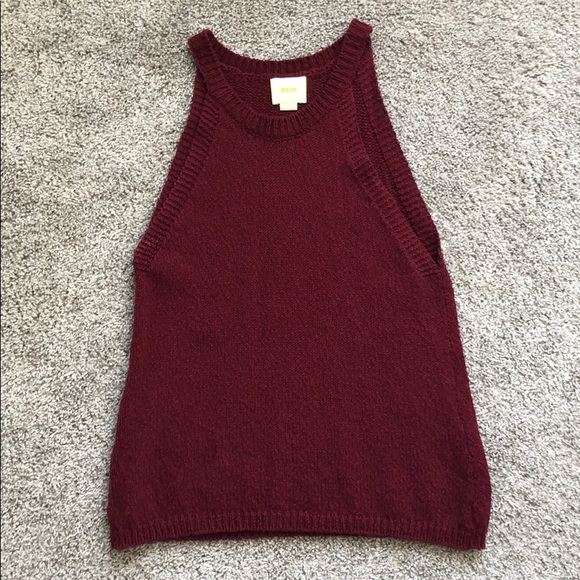 Maeve Tops - Burgundy sweater tank by “Maeve” (Anthropologie)